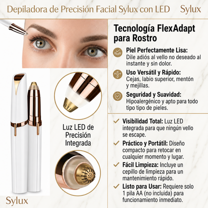 Depiladora facial de precisión con LED